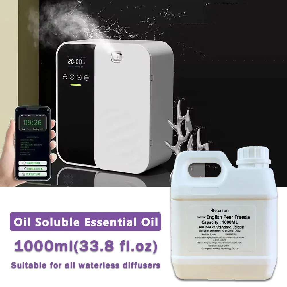 ESAEON 1000ml (33.8 fl.oz) English Pear Freesia/Miss Coco/Cedar/ Essential Oil - Hotel Diffuser Supplement Liquid, Diffuser Oil