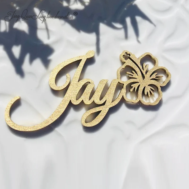 بطاقات مكان مخصصة مع زهرة الكركديه، بطاقات مكان الزفاف، أسماء قطع ليزر مخصصة، أسماء قطع ليزر خشبية، علامات الاسم، الحفلات، ديكو #1