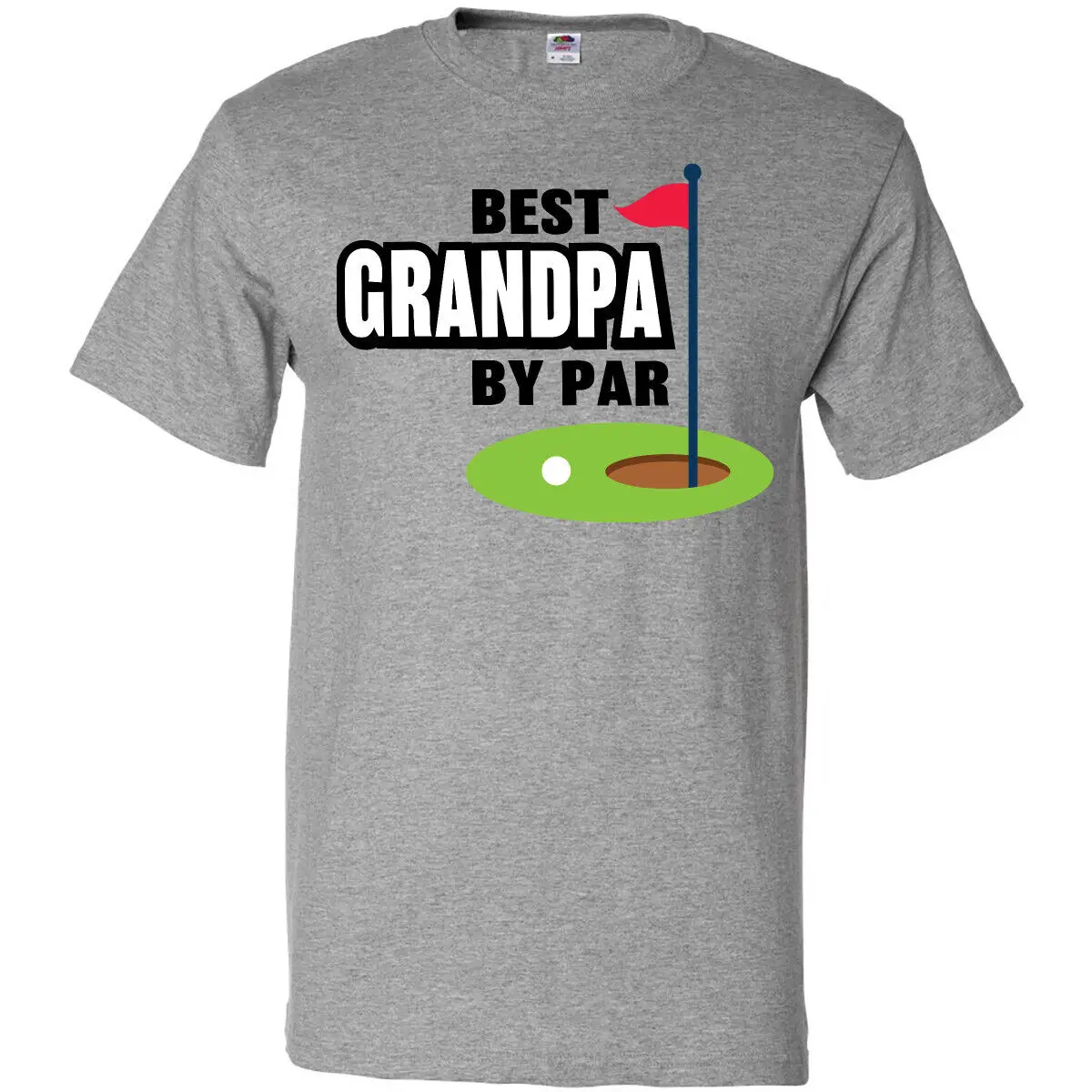 Inktastic Father's Day Best Grandpa By Par With Flag And  Ball T-Shirt Pun