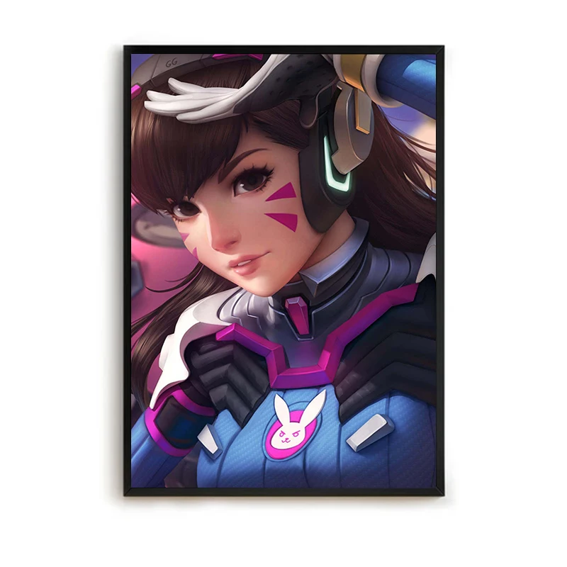 

Overwatchs Posters for Wall Art Canvas Painting Dva Decoration Home Decorations Poster Room Decor Video Game Decorative Painting