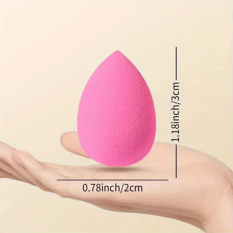 40pcs Mini Makeup Sponge with Storage Jar Mini Water Drop Makeup Sponge Cosmetic Powder Puff Women Face Makeup Puff Beauty Tools