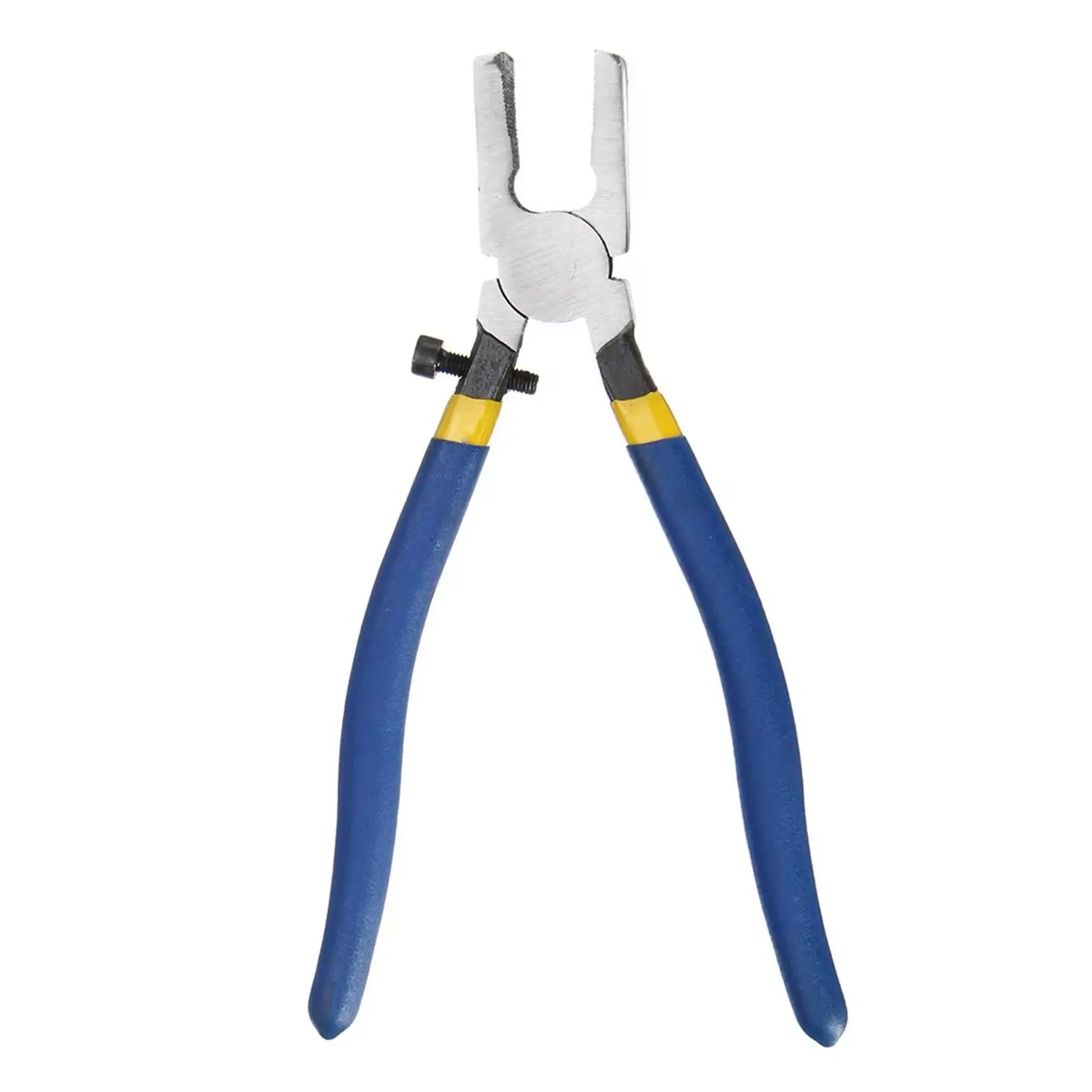 

Glass Pliers with Flat Jaws Glass Grozing Pliers with Comfort Grip Handle Heavy Duty Glass Cutter Tool for Stained Glass Work