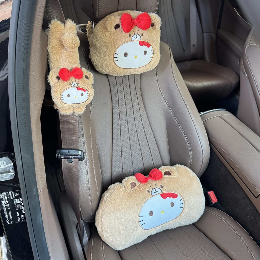 Sanrio Leuke Hello Kitty Hoofdsteunen Auto Nekkussens KT Kat Kussens Auto-interieur Kussens Rijden Nekkussens Zetel Taille Kussens