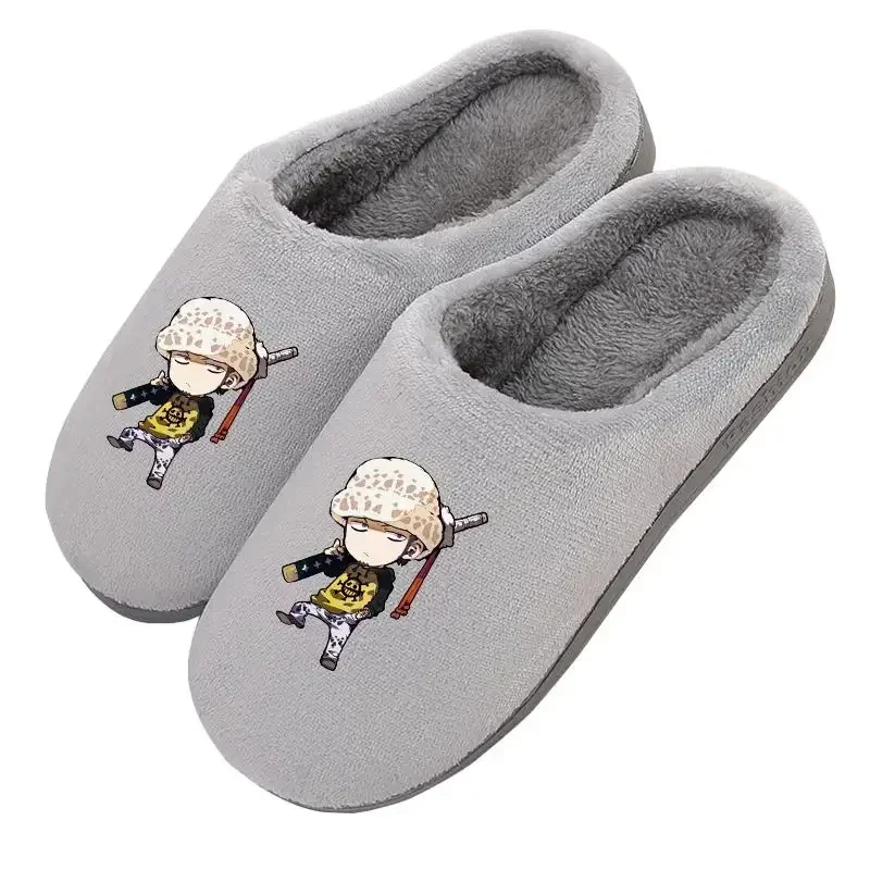 One Piece Men Slippers Indoor Soft Plush Women House Warm Home Fur Slipper Male Couple Shoes Fluffy Big Size Casual Slide Shoes