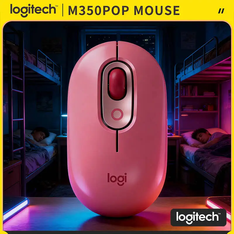 

Беспроводная мышь Logitech M350 POP Pebble с магнитным приемником, высокоточным отслеживанием и тонким дизайном для ноутбука/сумки/кармана