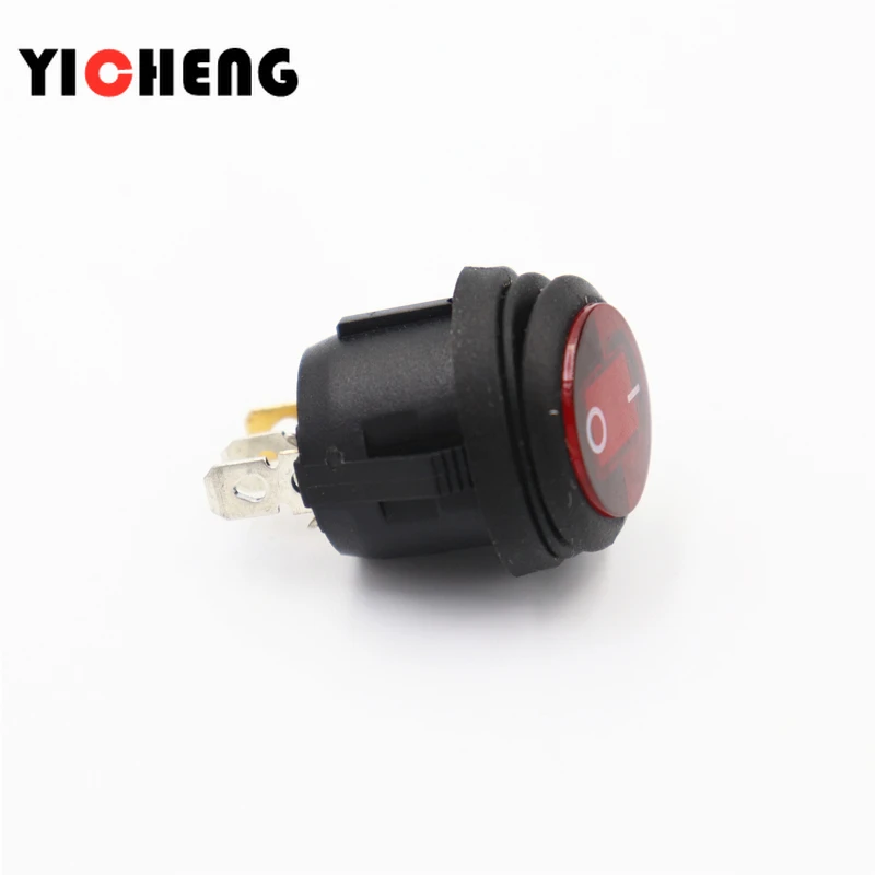 Interruptor de encendido y apagado para barco, luz LED basculante redonda de encendido y apagado, 12V, 220V, 1 unidad
