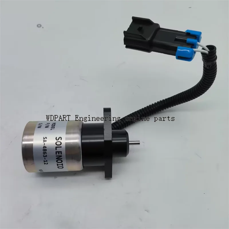 12V Fuel Stop Solenoid Actuator SA-4863-12 0175-12A5C9S for Woodward Kubota Engine shutoff shutdown valve