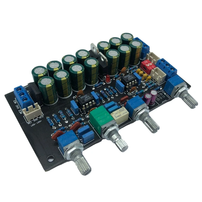 

JRC5532 OP AMP Preamp Amplifier Tone Board Treble Mid Bass Volume Control Tone Preamplifier For Speaker Amplifiers