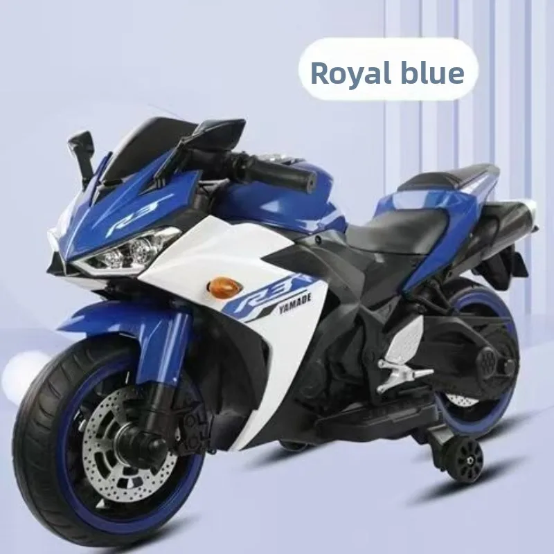 Elektryczny motocykl dla dzieci, pojazd do jazdy dla dzieci w wieku od 4 do 9 lat, mocny silnik, muzyka, światła, bateria o dużej wytrzymałości, koła antypoślizgowe.