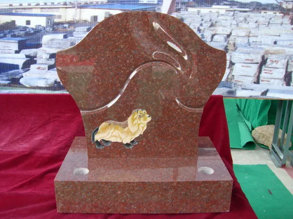 تخصيص حجر الجرانيت تذكاري مخصص أحجار الرأس التذكارية الكلب شواهد القبور شخصية القط قبر للحيوانات الأليفة مع الصورة