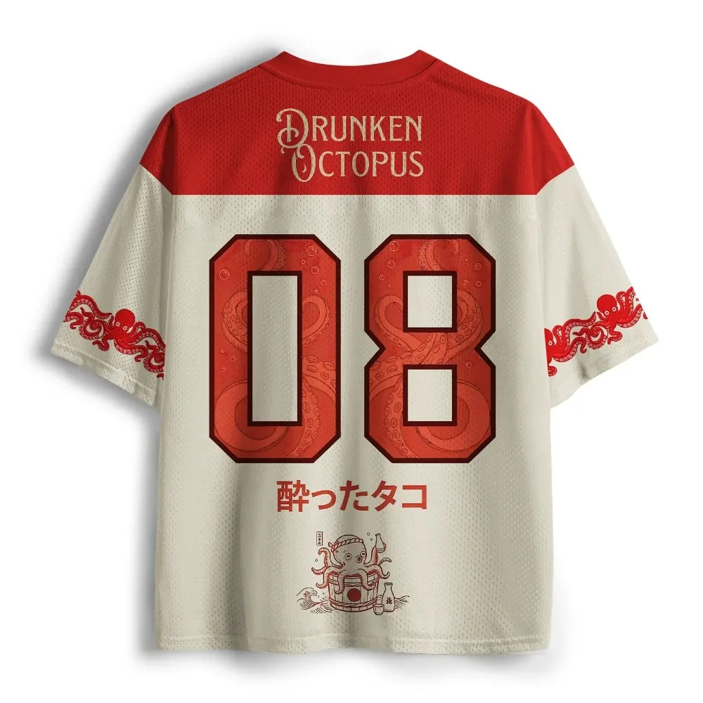 Japanese Fun Octopus 3D Print Breatha Quick-dry Men's Women's V-neck T-shirt Outdoor Street Fashion Casual Parent-Child Clothing