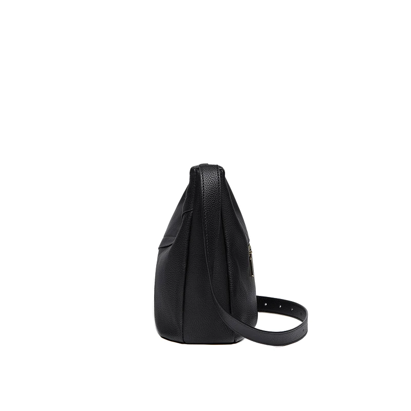 Borse di lusso ZOOLER borsa a tracolla in pelle di mucca da donna nera semplice borsa a tracolla singola originale borse per ragazze in seta # YC533