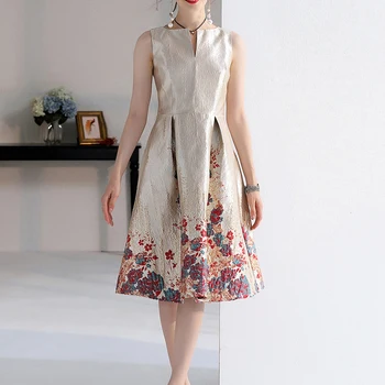 Devchata יוקרה נשים אופנה באיכות גבוהה jquard קו כדור שמלה ל...