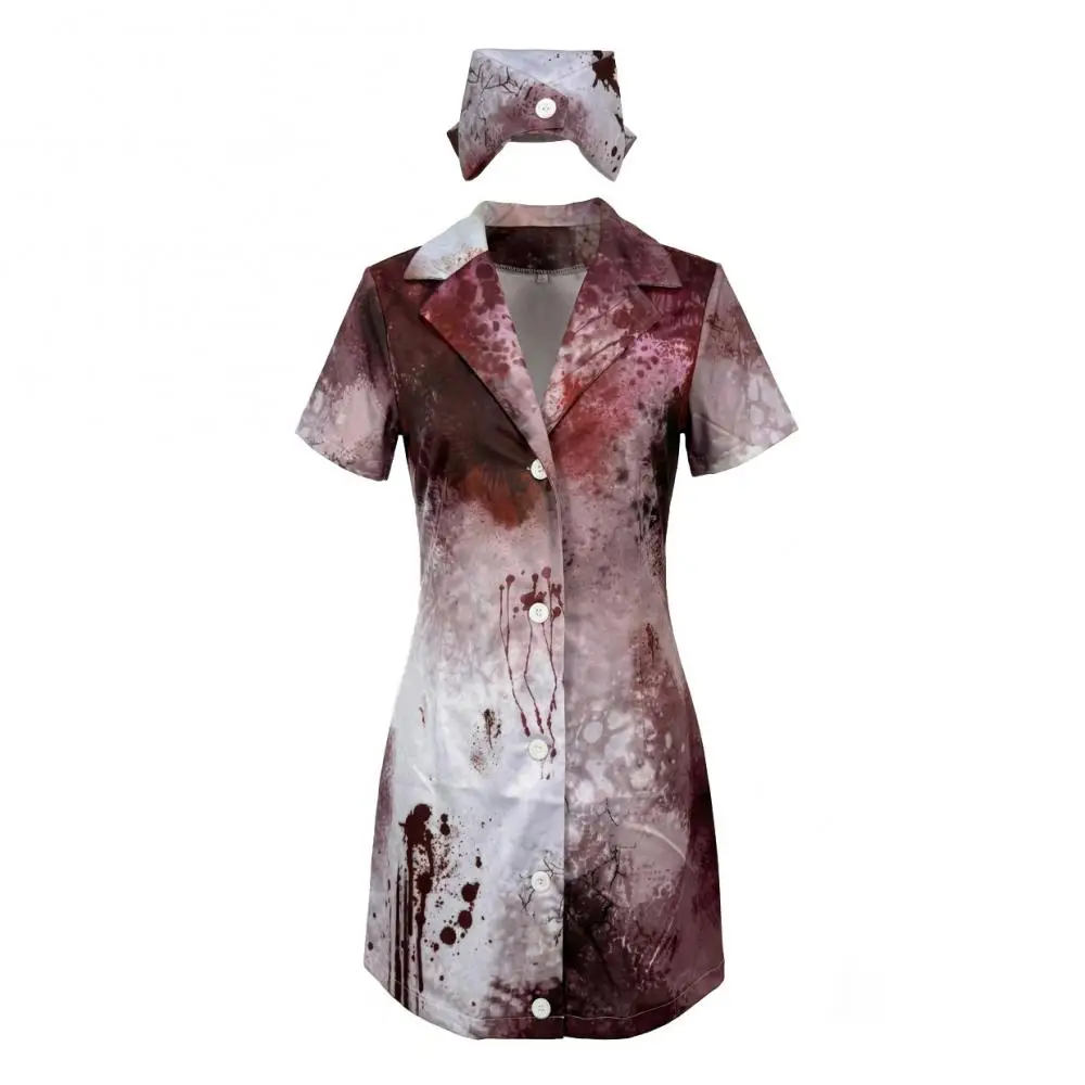 Déguisement Infirmière Ensanglantée – Robe, Coiffe et Tablier – photo 4