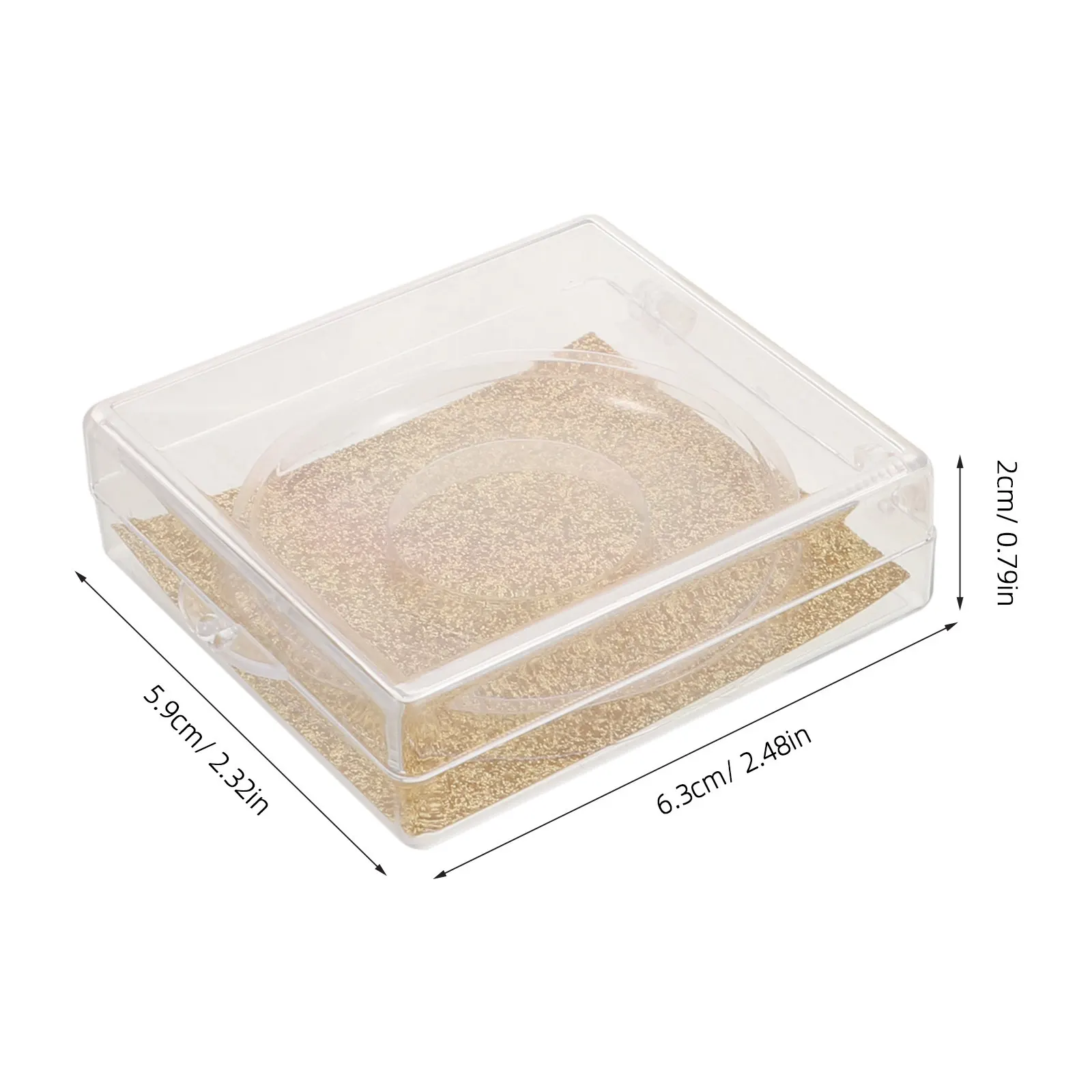 10Pcs Lash Container Portable Compact False Eyelash Storage Organizer Box Dustproof Airtight Eyelashes Packaging Case Press on