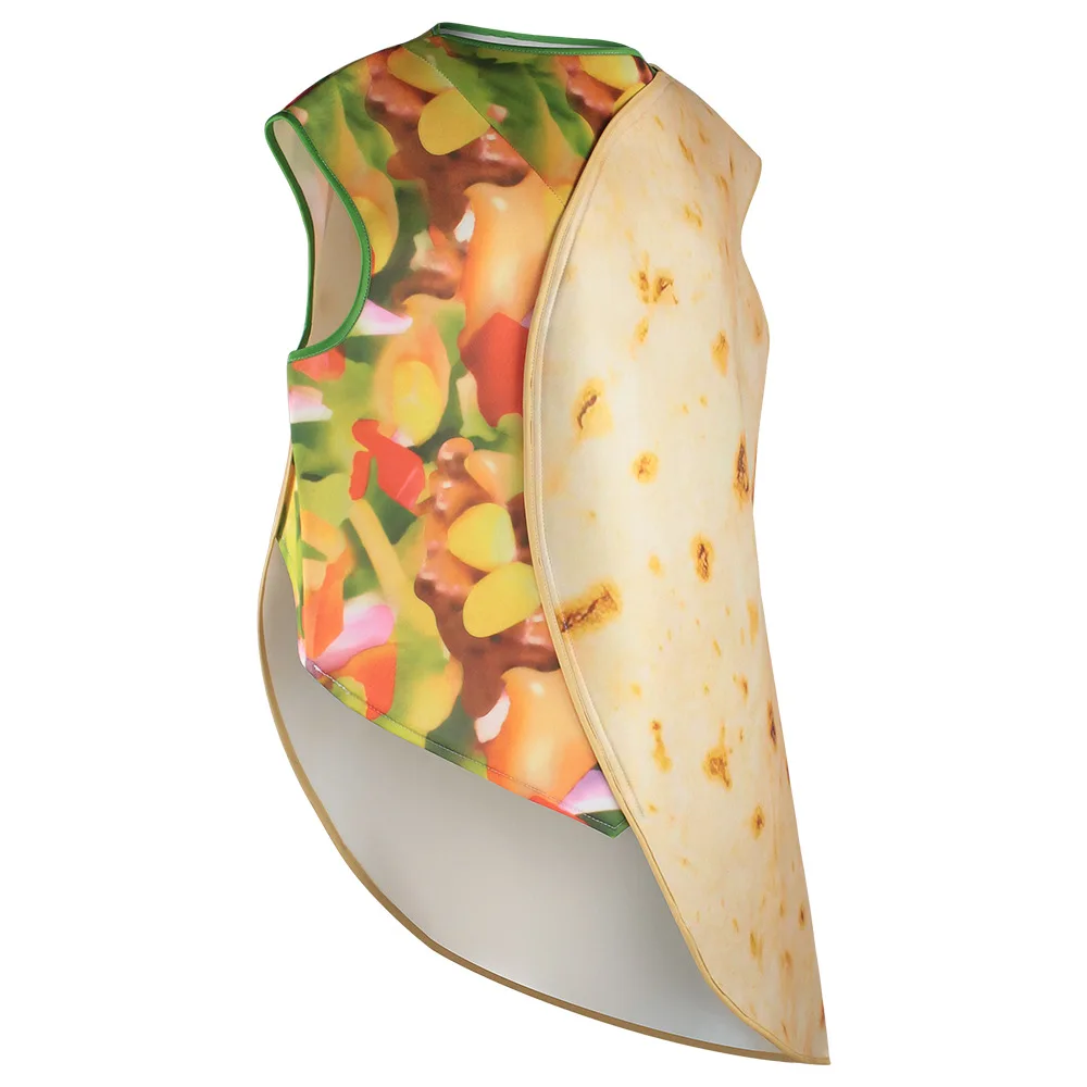 Adult Taco Costume Unisex Funny Taco Cloth Food Costume for Halloween Dress Up Party Men Women Burrito Costume