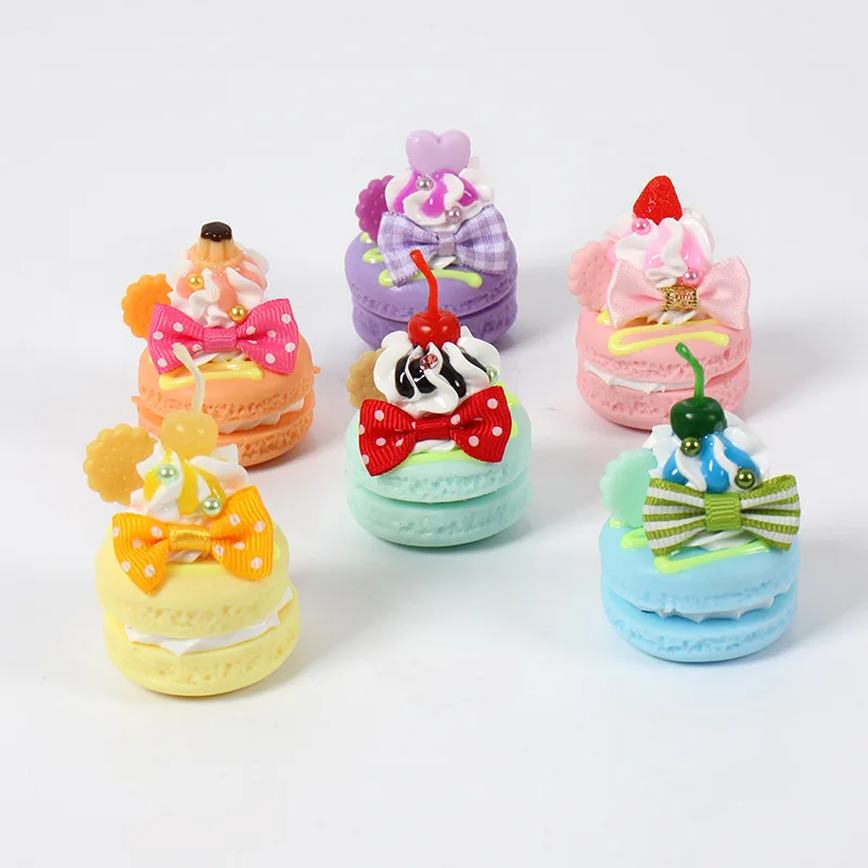 1Pcs Simulation Food Play Cream Cupcake Pendant Sweet Cute Simulation Dessert Ice Cream Bag Keychain Backpack Decoration Pendant