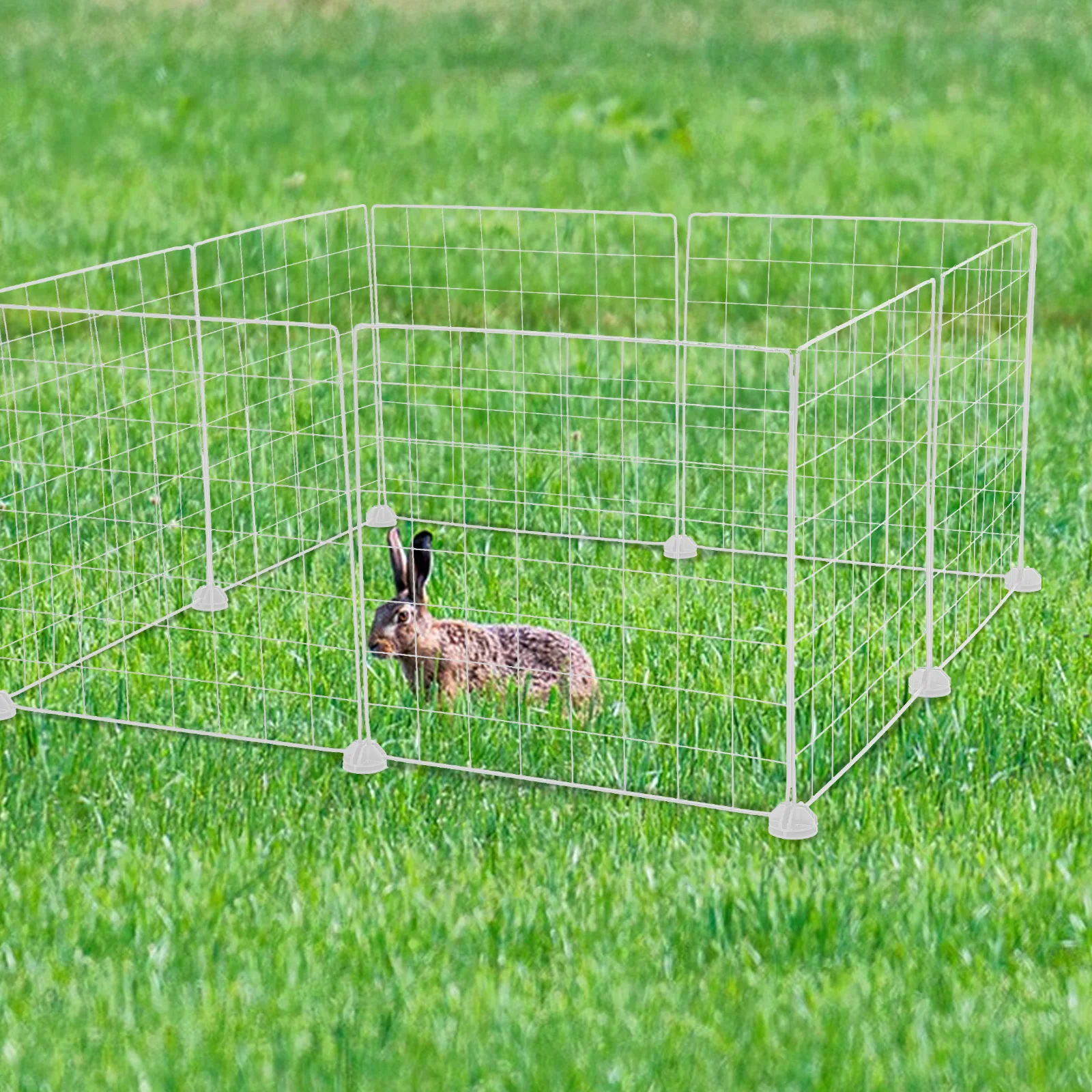 

8pcs Large Adjustable Portable Small Animal Fence Playpen For Ducks Rabbits Guinea Pigs Hamsters Wire Panel Pet Enclosure Yard