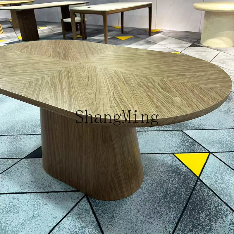 

FG creative oval negotiation table small apartment living room household tea table modern simple dining table