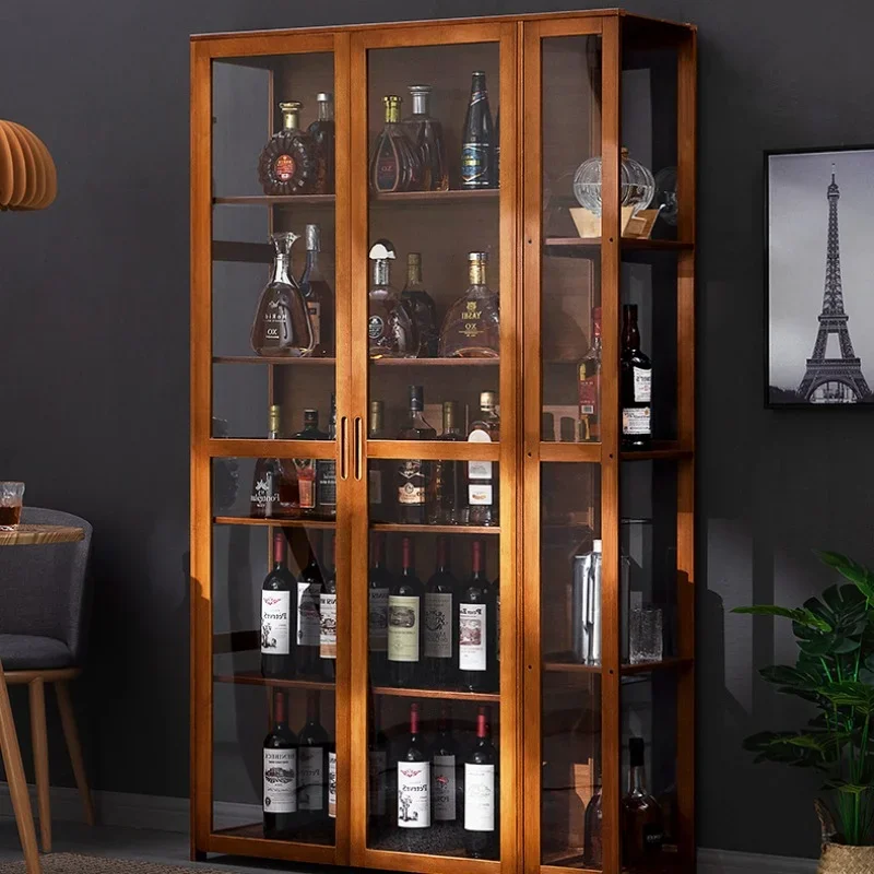 

Storage Wall Wine Cabinets Living Room Wooden Home European Racks Simplicity Mueble Licorera Bar Wine Cabinets Furniture QF50JG