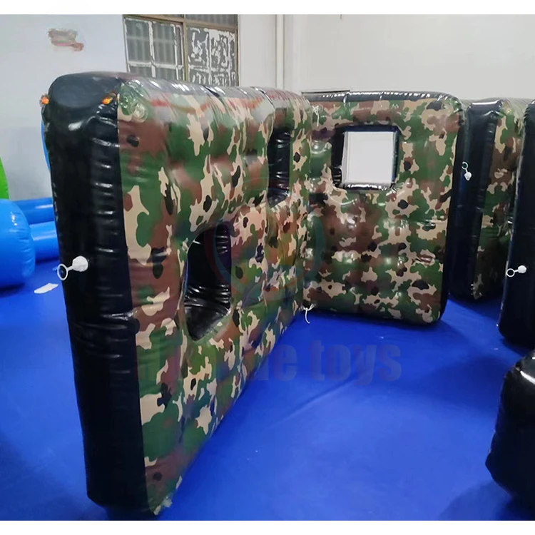 Factory Camouflage Cheap Paintball Inflatable Wall Bunker inflatable Paintball Wall air sport game outdoor for real life CS game