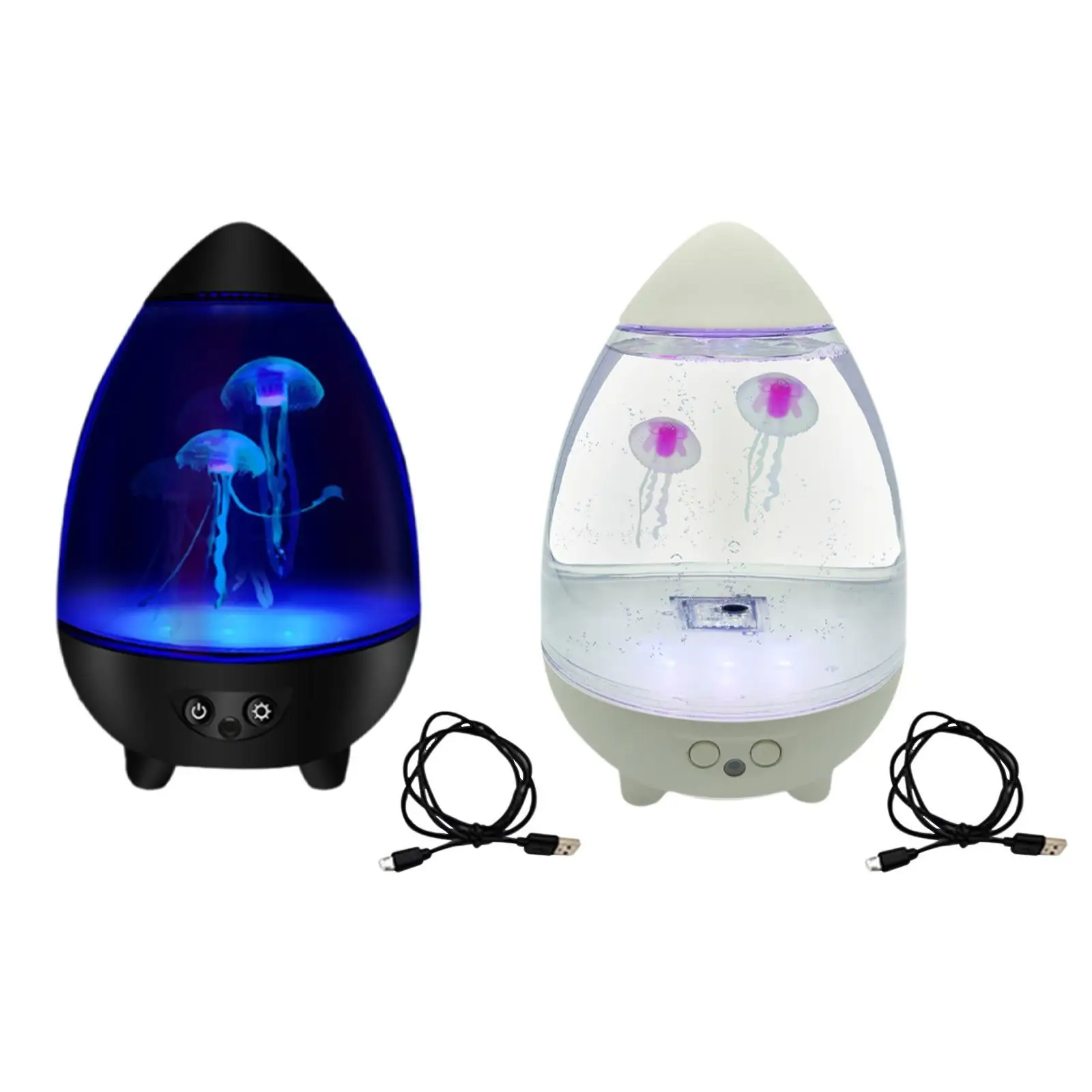 Jellyfish Night Light Silent Ornament Decorative Craft Bedside Lamp for Home Birthday Gift Countertop Valentine Gift Living Room