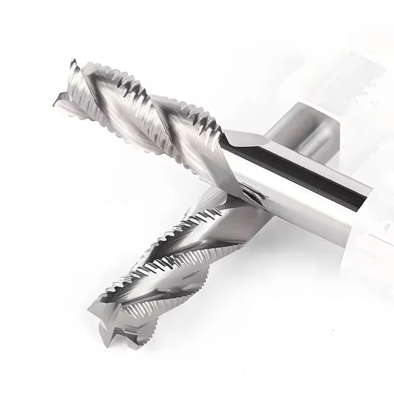 1PCS 55° HSS Roughing End Mill 4 Flutes for Steel/Cast Iron/Stainless High Speed CNC Milling Tools Heavy Duty Coarse Tooth