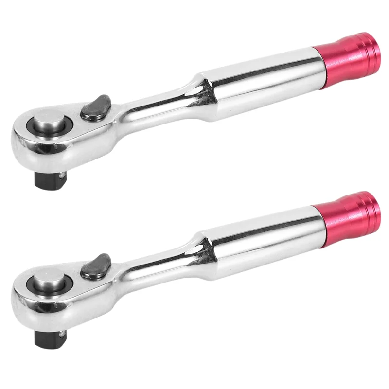 AS60-2X Mini 1/4 Inch 100Mm Torque Rachet Wrench Set Repair Tool For Vehicle Bicycle Bike Socket Wrench Kit Tool
