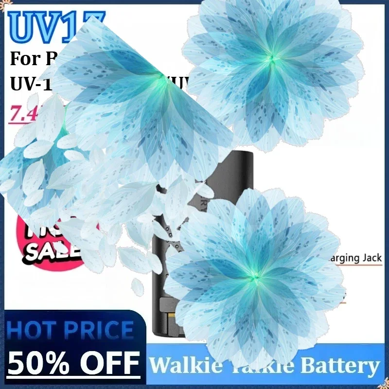 

New 7.4V 3800mAh 13.32Wh BL-UV17 Rechargeable Li-ion Battery for Baofeng UV-17 Pro BL-17UV UV-17 Max UV-17L UV-17 PlusV1 V2