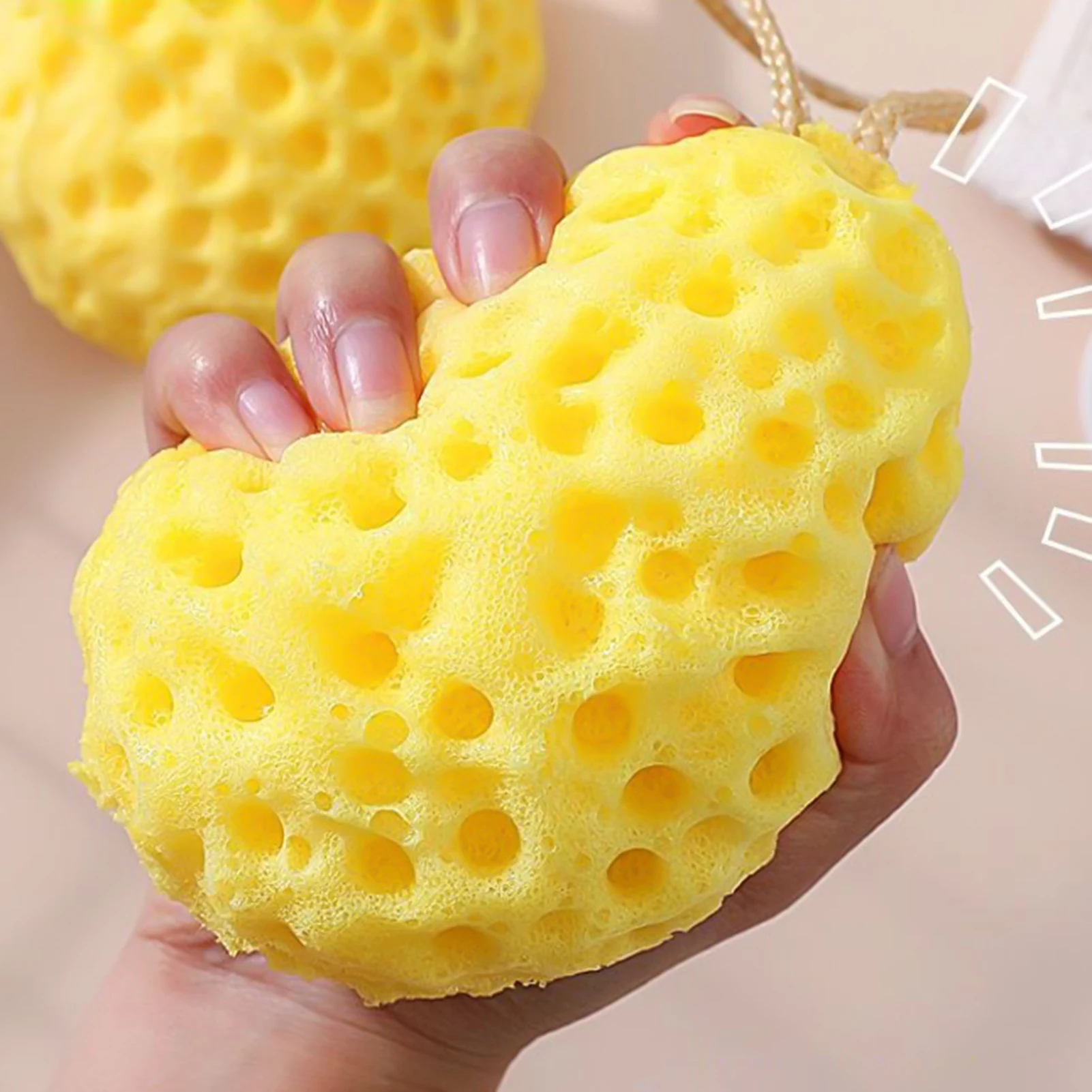 Honeycomb Bath Sponge Soft Foam Body Scrubber Ball for Kids Adults Family Bathroom Exfoliation Rich Lather Gentle Cleansing