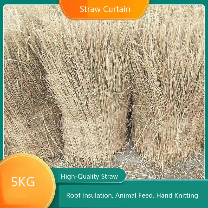 5KG Natural Dry Straw Sunshade And Thermal Insulation Straw Decorative Straw Curtain DIY Hand-Woven Pet Nest Animal Feed Straw