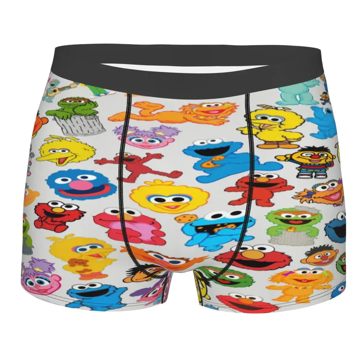 

Custom Cookie Monster Television Programs Underwear Men Breathable Boxer Briefs Shorts Panties Soft Underpants For Male