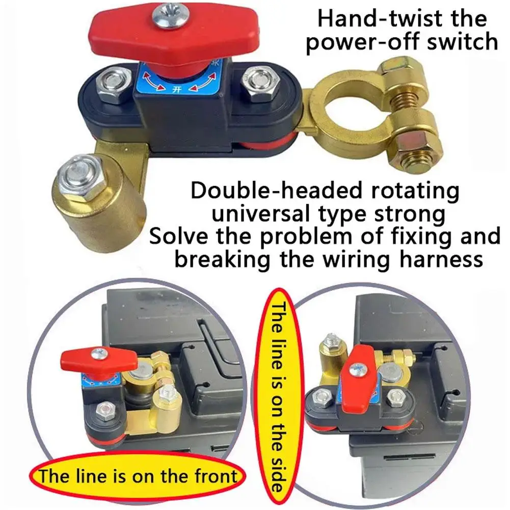 بطارية السيارة انقطاع التيار الكهربائي التبديل قواطع المفتاح الرئيسي الصغير بطارية السيارة انقطاع قطع التبديل كومة الطاقة سميكة رئيس المعزل C8S5