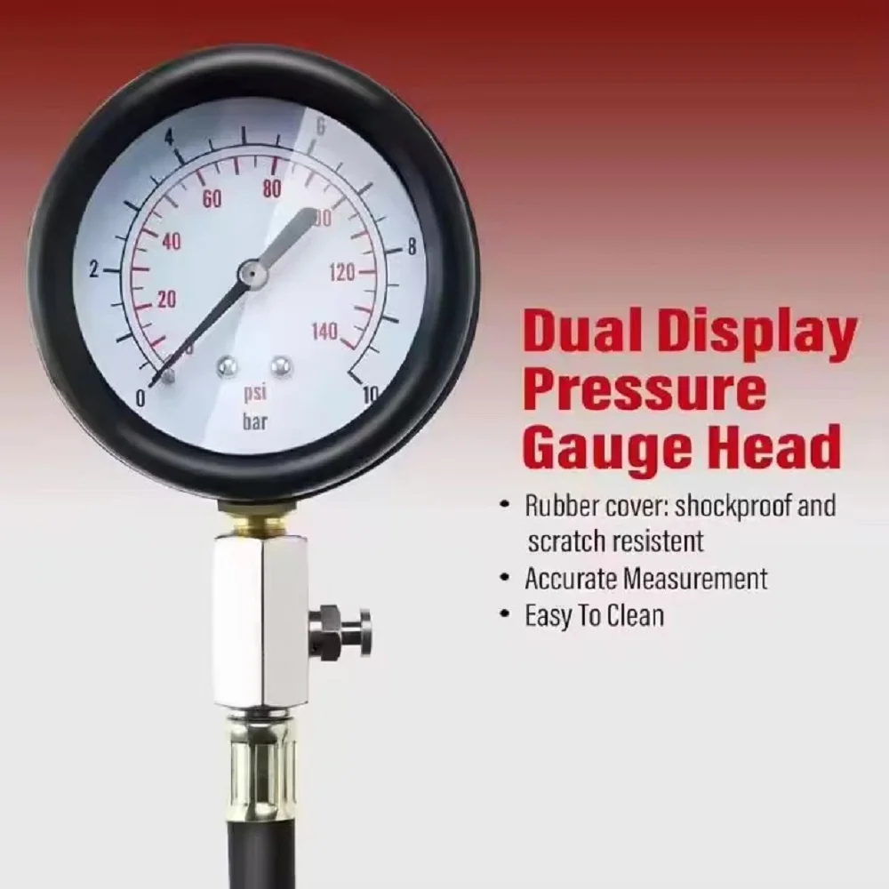 Комплект для измерения давления моторного масла, тестер, устройства предупреждения о низком масле, автомобильный гаражный инструмент, манометр, пакет