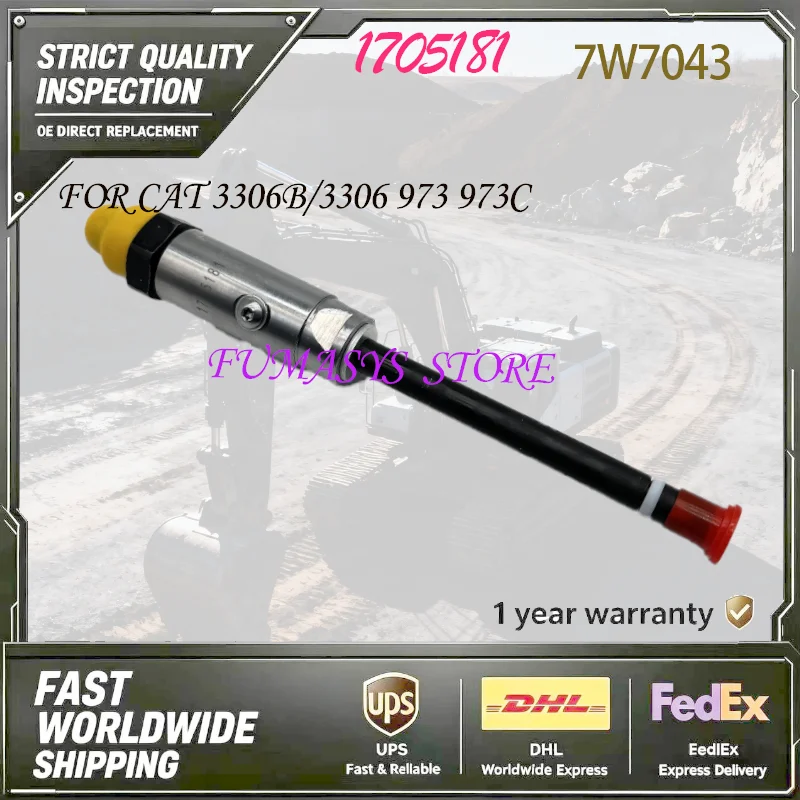 1pc High Quality Pencil Diesel Fuel Injector 1705181 0R-3591 7W7043 for CAT 3306B 3306 973 973C Engine