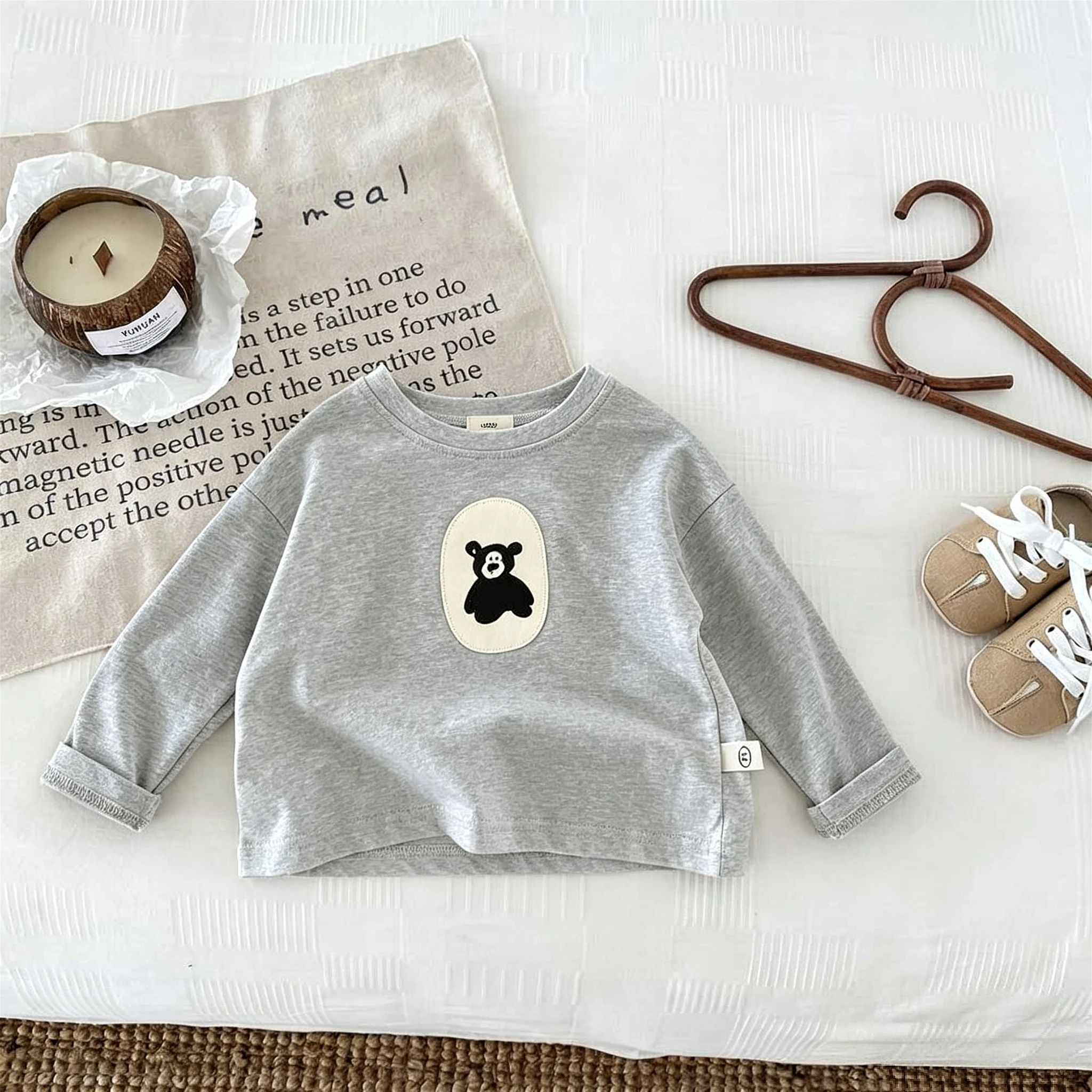 Baby Girl Boy Clothes Autumn Long Sleeve T-shirt Tops Printed Cartoon Fashion Versatile Children Bottoming Shirt O-neck Blouse