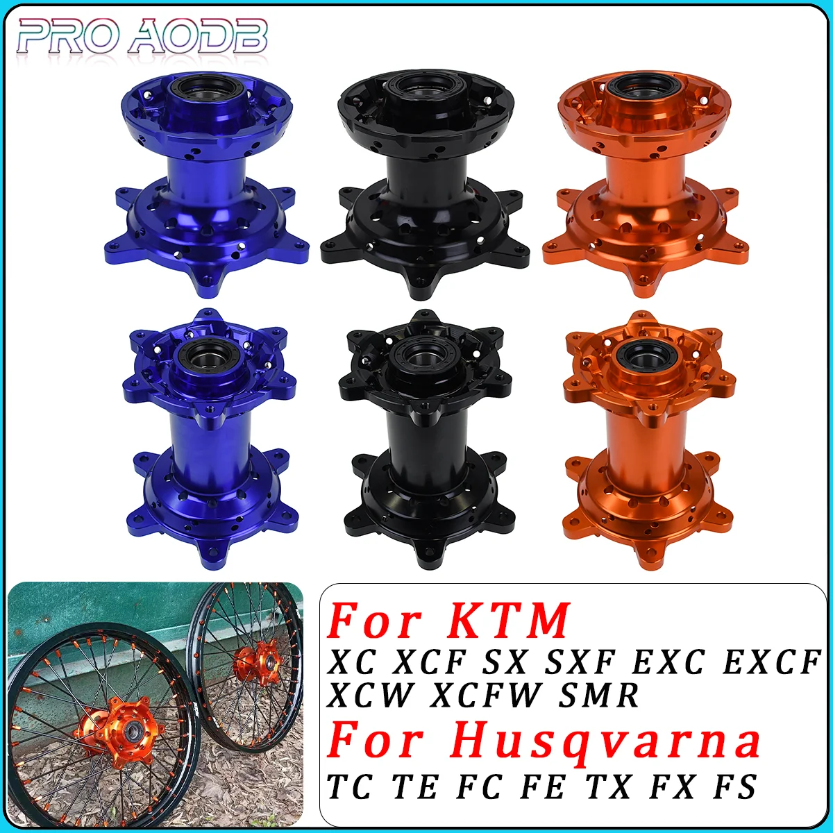 

Motocross CNC Machined 36 Holes Front And Rear Wheel Hub For KTM SX SX-F XC XC-F EXC EXC-F XC-W XCF-W 450SMR 125-530 2016-2022