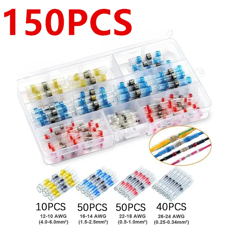 طقم سلك محكم الغلق ملحوم مقاوم للماء وعزل ، محطة سلك معزولة ، لحام ، إرساء وخياطة ، انكماش حراري ،!