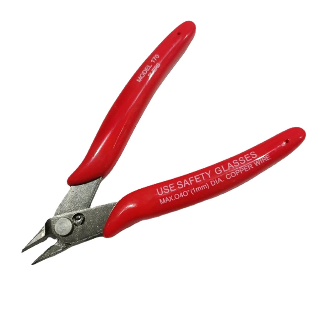 5 inch Red Electrical Wire Cable Cutters Cutting Side Snips Flush Pliers Nipper Hand Tools