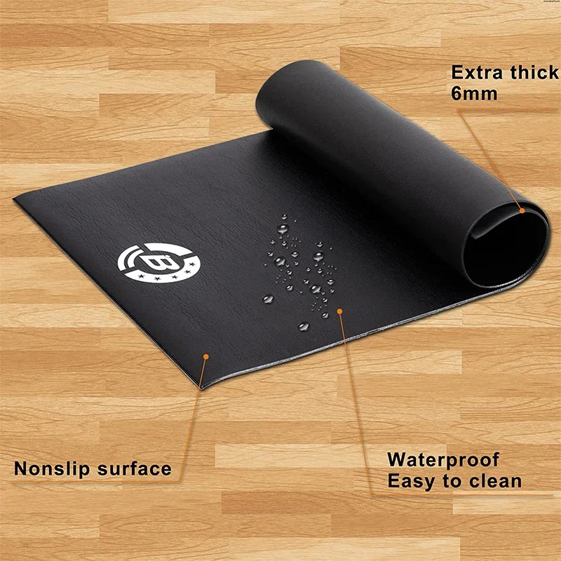 BUCKLOS mata rowerowa mata do jogi sporty halowe trener rowerowy jazda Floormat Fitness bieżnia ochrona podłogi 30 * 60in 36*72 Cal