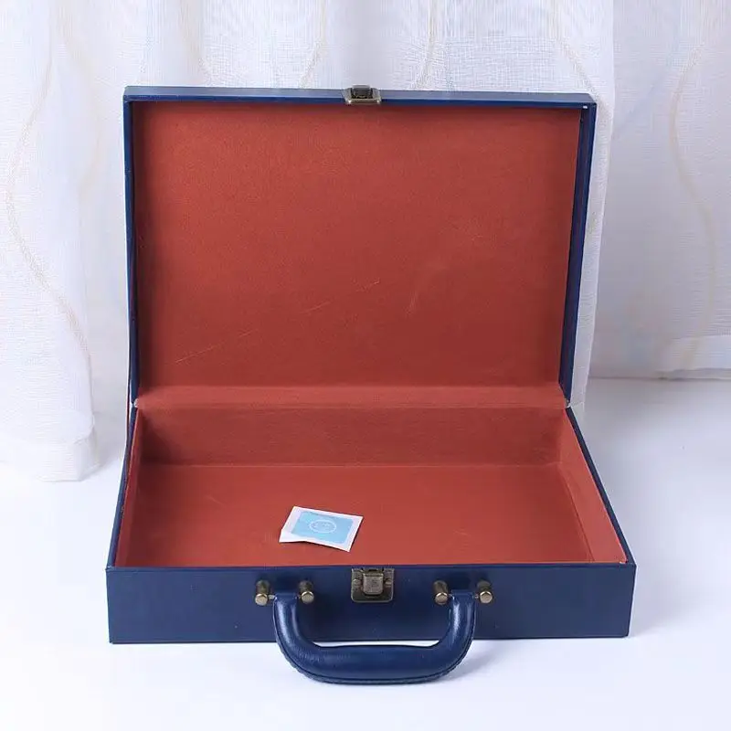 2025 New Cover Style Briefcase Men's Handheld Shoulder Business Leisure Insurance Contract Document Storage Box 34X24X8.5CM