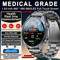 Medical Grade Smart Watch Pulse Therapy For Men Women Blood Sugar Lipid Uric Acid Bluetooth Call Smart watch Monitor ECG+PPG+HRV