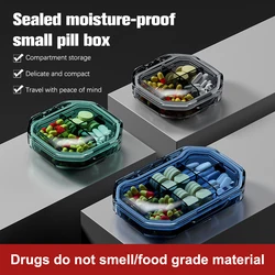 Travel Pill Organizer Moisture Proof Pills Box for Pocket Purse Daily Pill Case Portable Medicine Vitamin Holder Container