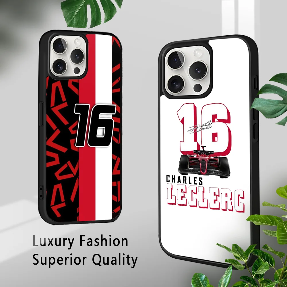 C-Charles L-Leclerc 16 F11 Phone Case For iPhone 16 15 14 13 12 11 Pro Xs Max Mini Plus Celulares Hard Funda