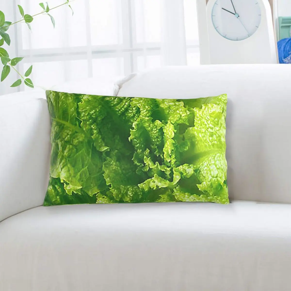 Lettuce Closeup Rectangle Pillowcase Cushion Cover Decor Bedroom Bed Home Comfort Throw Pillow