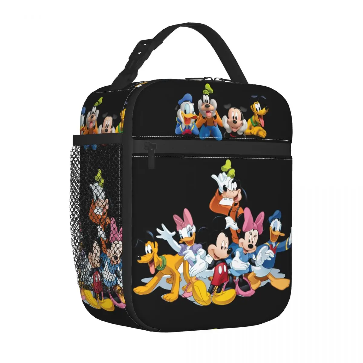 Custom Mickey Mouse Minnie Collage Lunch Bag Thermal Cooler Insulated Lunch Box for Women Kids School Food Portable Tote Bags