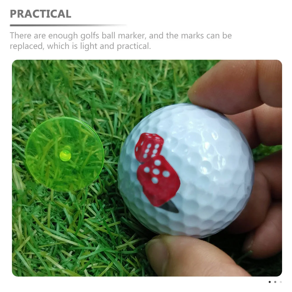 

100Pcs Golf Ball Markers Transparent Round Replacement Tips High-Durability Lightweight Golf Positioning Tools Outdoor Sports