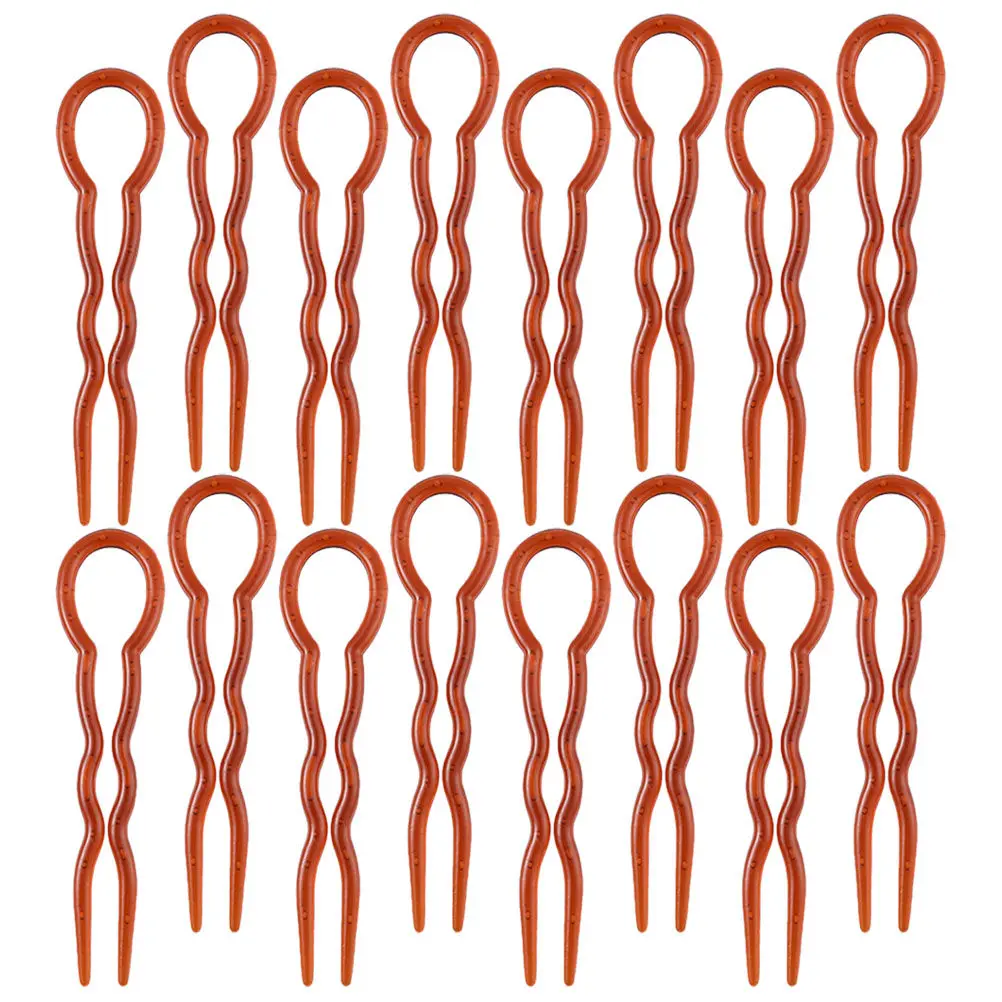 

24Pcs Hairpin Styling Tools U Shape French Hair Forks Lightweight for Women Hair Bun Sticks Wedding Party Use