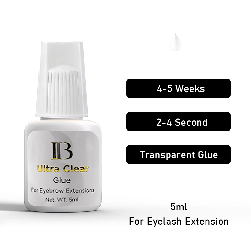 

IBeauty Eyelash Extension Glue Ultra Clear 2-4 Sec Eyelashes Adhesive Adhesive Hardener White Cap 5ml Wholesale Korea Makeup