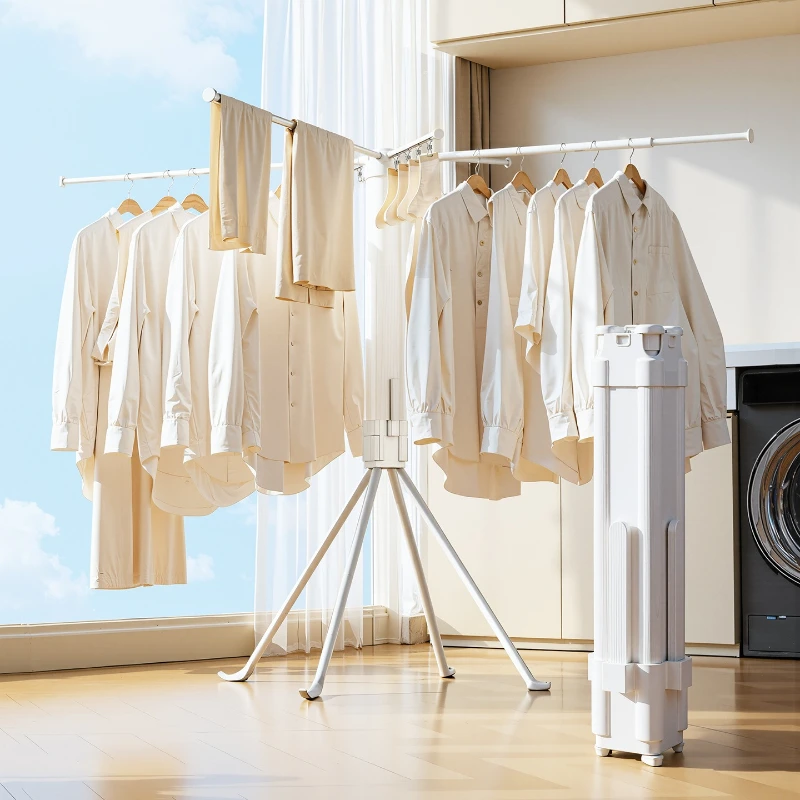 

Clothes drying rack Multifunctional balcony Household drying rack Cylinder octopus folding floor quilt drying artifact